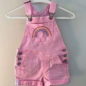 Boden pink rainbow overalls 4-5Y